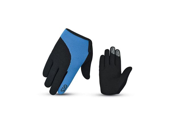 GUANTES GES INFANTIL LARGO AZUL/NEGRO