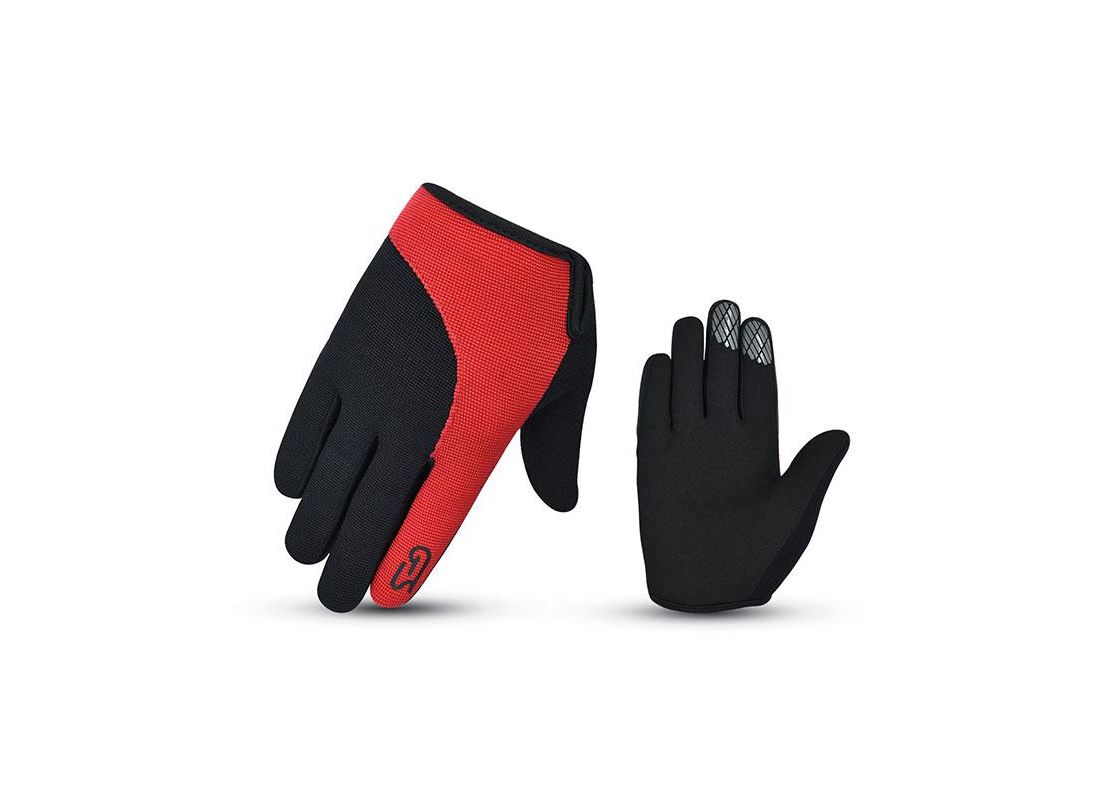 GUANTES GES INFANTIL LARGO ROJO/NEGRO