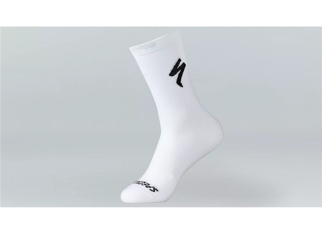 CALCETIN SPECIALIZED AIR TALL BLANCO/NEGRO