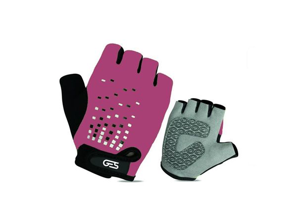 GUANTES GES INFANTIL ROSA/NEGRO