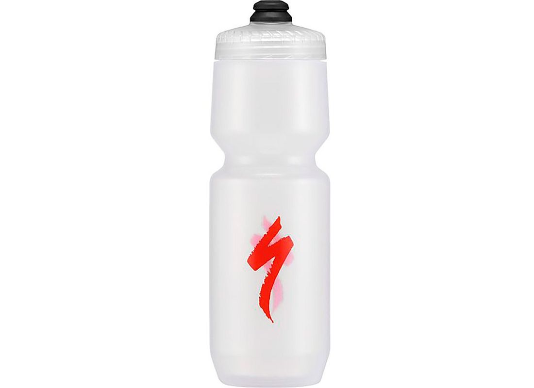 BIDON SPECIALIZED PURIST MFLO TRANSPARENTE + ROJO