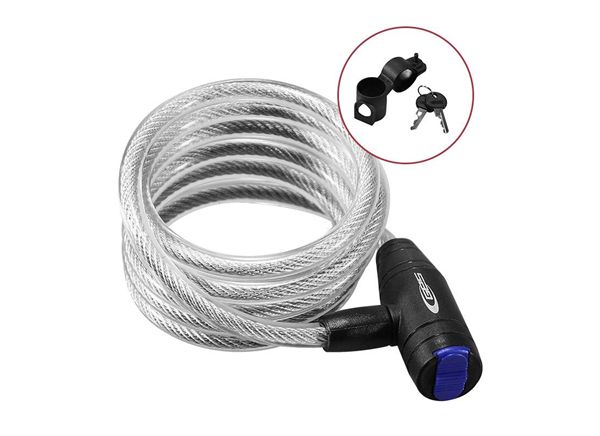 CANDADO ANTIRROBO ESPIRAL BTT CON SOPORTE 10MM1800