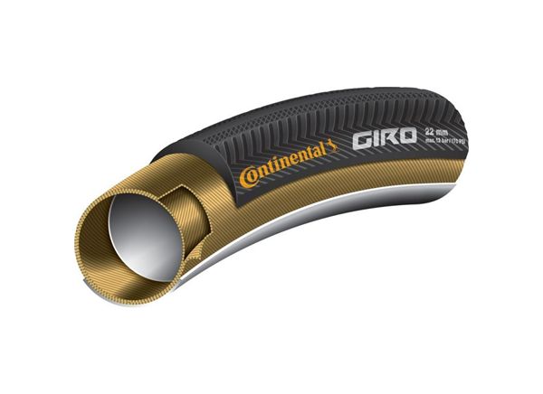 CUBIERTA CONTINENTAL TUBULAR GIRO 22 NEGRO