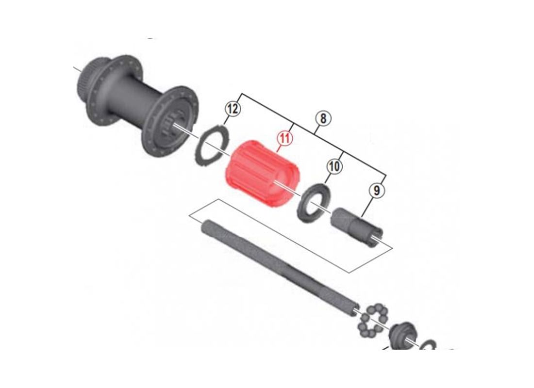 NUCLEO CASSETTE SHIMANO WH-MT15-65