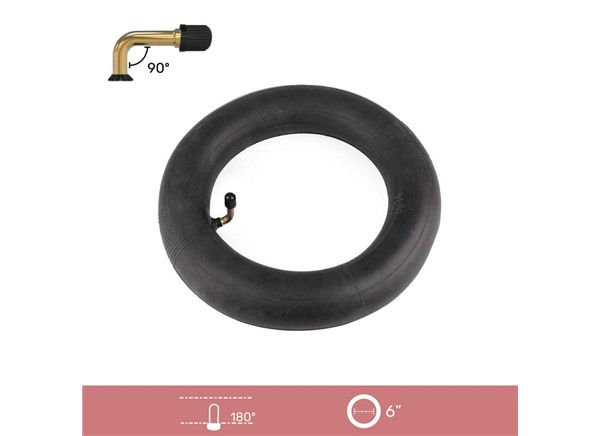 CAMARA PATINETE 10X2.125 SCHRADER ACODADA CURVA 0º MTR