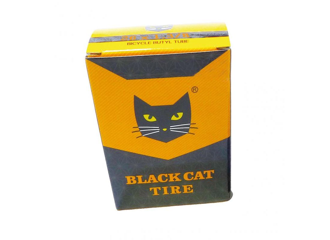 CAMARA PATINETE 8X1/2 VALVULA MOTO RECTA BLACK CAT